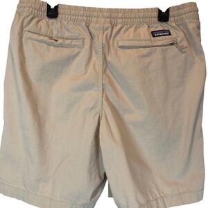 Patagonia Outdoor Everyday Shorts Women's Large Tan Organic Cotton Zip Pockets